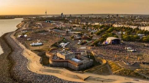 Victorious Festival site in Southsea, Portsmouth.