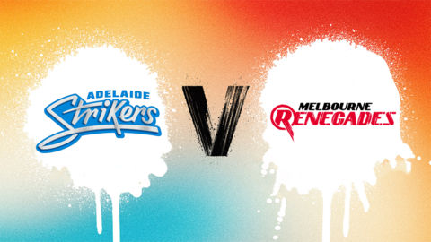 Adelaide Strikers v Melbourne Renegades badge graphic