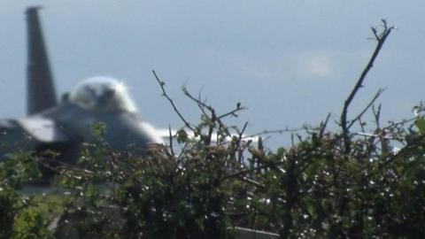 Fighter jet at RAF Waddington