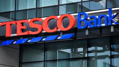 tesco bank sign