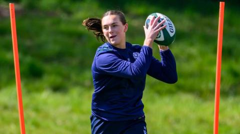 Emma Orr during training with Scotland