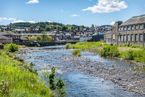 A generval view of the River Teviot in Hawick