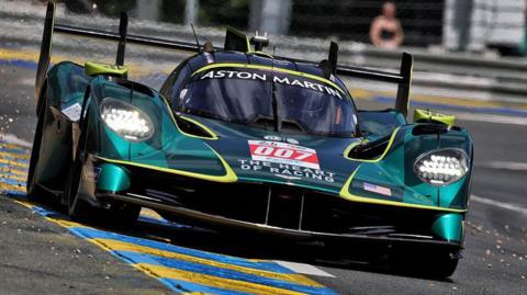Aston Martin's Tom Gamble during practice for the Le Mans 24 Hours