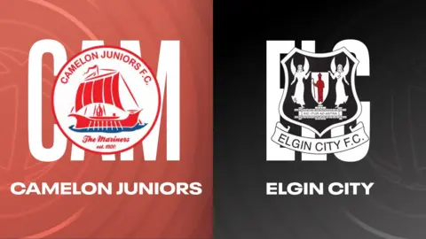 Camelon Juniors and Elgin City badges