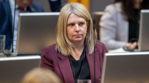 Hannah Blythyn sat in the Senedd