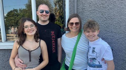 German family smiling 