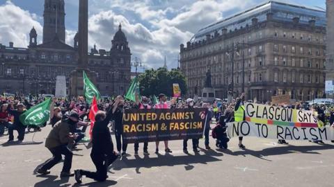 Anti-racism rally at George Square