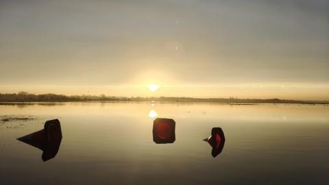 WEDNESDAY - A flooded Lower Godstow Road car park in Wolvercote