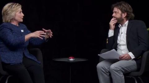 Hillary Clinton and Zach Galifanakis on online show Between Two Ferns - 22 September 2016