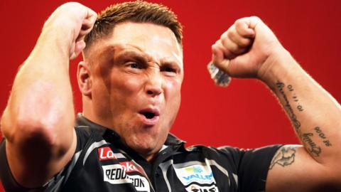 Gerwyn Price celebrates