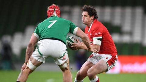 Lloyd Williams in action against Ireland when he won his 30th Wales cap