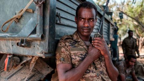 An Ethiopian soldier