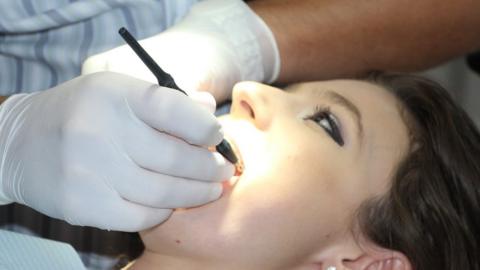 Patient at the dentist