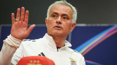 Jose Mourinho waves