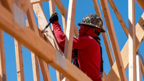 Construction at the Toll Brothers Borello Ranch Estates housing community in Morgan Hill, California, US, on Tuesday, June 4, 2024. T