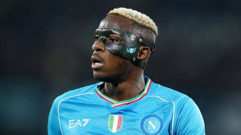 Nigeria's Victor Osimhen celebrated Serie A glory with Napoli last season