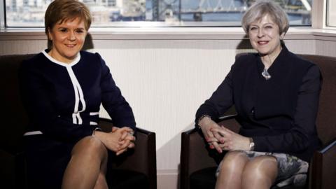 Nicola Sturgeon and Theresa May