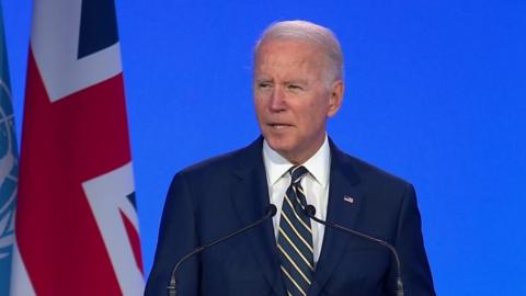 US President Joe Biden urges world leaders to deliver at the COP26 climate change summit.