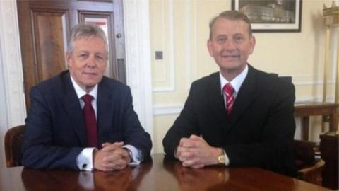 Peter Robinson and Maurice Devenney