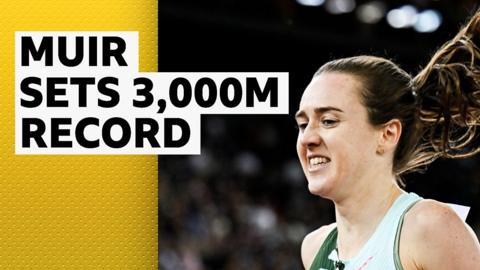 Laura Muir sets the fastest indoor 3000m time in Wales, and also reached the qualifying standard for the World Indoor Championships