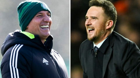 Celtic's Brendan Rodgers and Rangers' Barry Ferguson