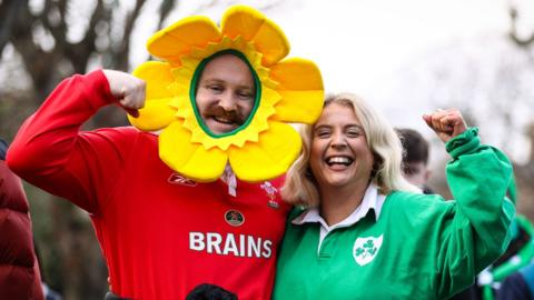 Wales v Ireland supporters