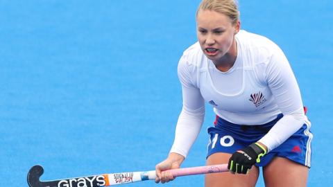 Sarah Robertson in action for Great Britain