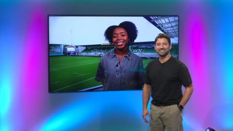 Ricky on the Newsround set