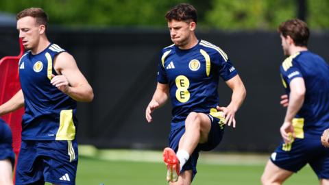 Ryan Christie in training for Scotland