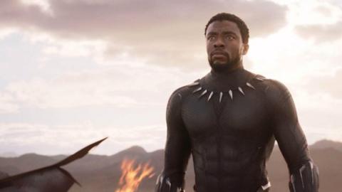 Still of T'Challa from the move Black Panther