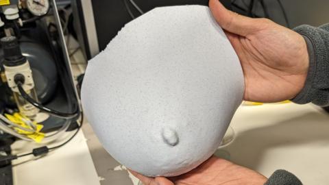 A 3D printed prototype breast mould