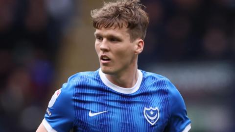 Defender Sean Raggett in action for Portsmouth