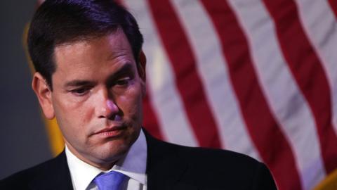 Florida Senator Marco Rubio at a New York City speech.