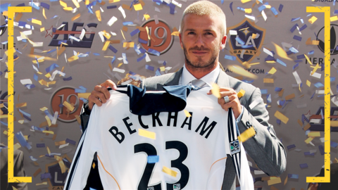 David Beckham unveiled as an LA Galaxy player in 2007