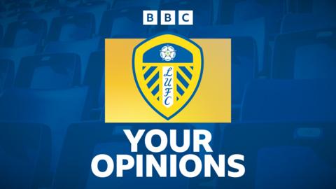 A blue picture with YOUR OPINIONS written in white block capitals. In the middle, is a Leeds crest on a yellow background