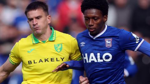 Ipswich v Norwich match action