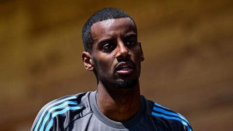 Alexander Isak during a Newcastle United pre-season training session