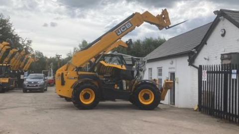 A digger at Barnes Plant Sales