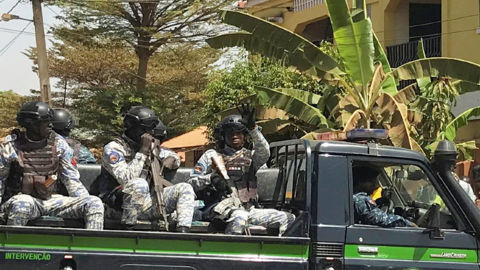 Soldiers in Bissau, Guinea-Bissau - 7 February 2022