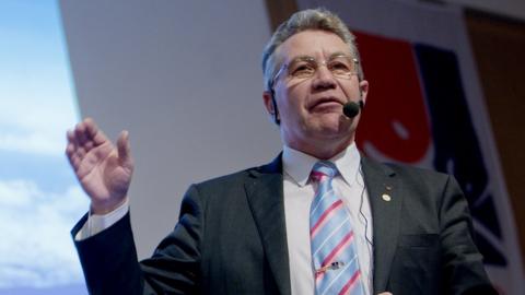 Svein Ludvigsen is pictured at a seminar in Oslo in June 2008