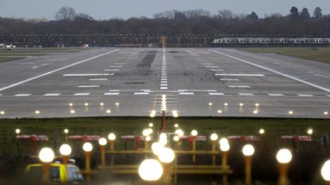 The runway at Gatwick Airport