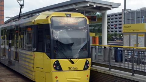 Metrolink tram in Manchester