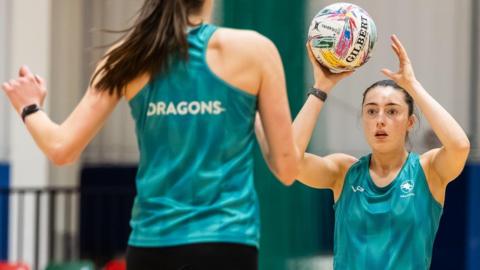 Ellen Withington in training with Dragons