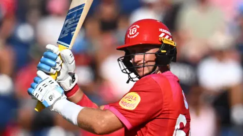  Joe Root of Welsh Fire Men bats