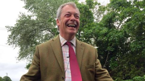 Nigel Farage on the campaign trail