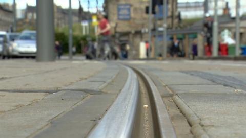 Tram tracks at Haymarket