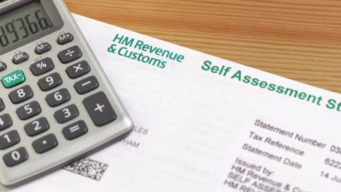 Tax documents and calculator