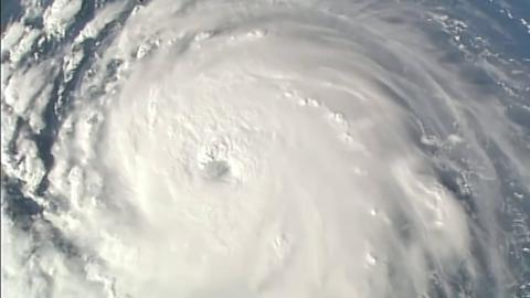 Hurricane Florence seen from above