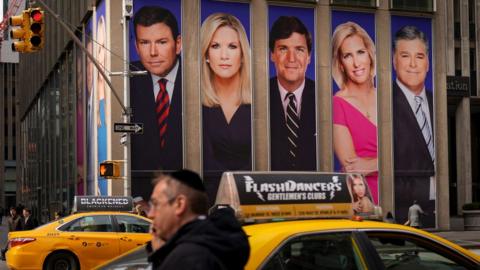 Fox News banner in New York