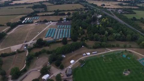Hickstead showground from the air